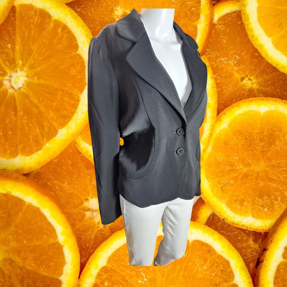 White House Black Market Women's Signature Black Cinched Back Jacket Size 8